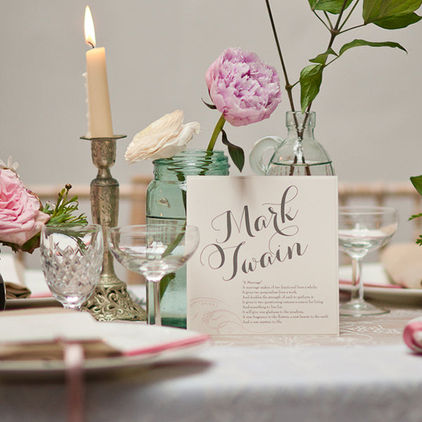 Famous Writers - Table Name Cards