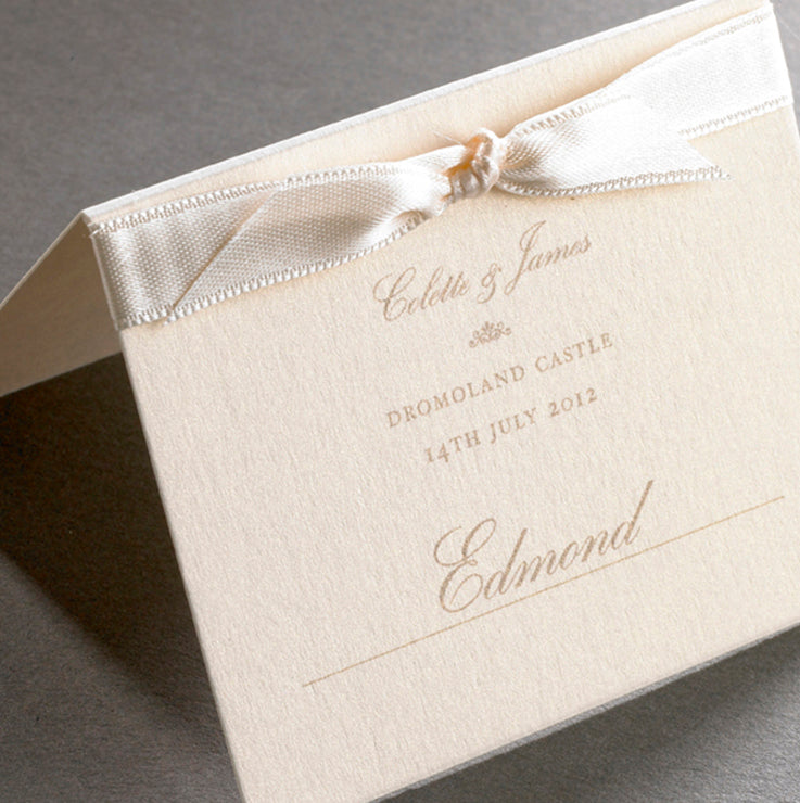 Ribbon Tented Place Card