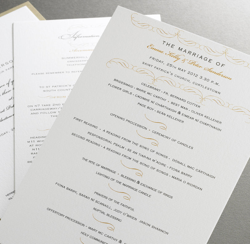 Emma Ceremony Programme