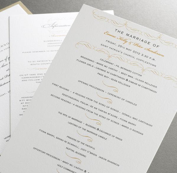 Emma Ceremony Programme