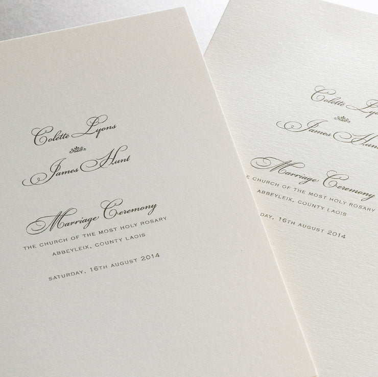 Tilly Ceremony Booklet