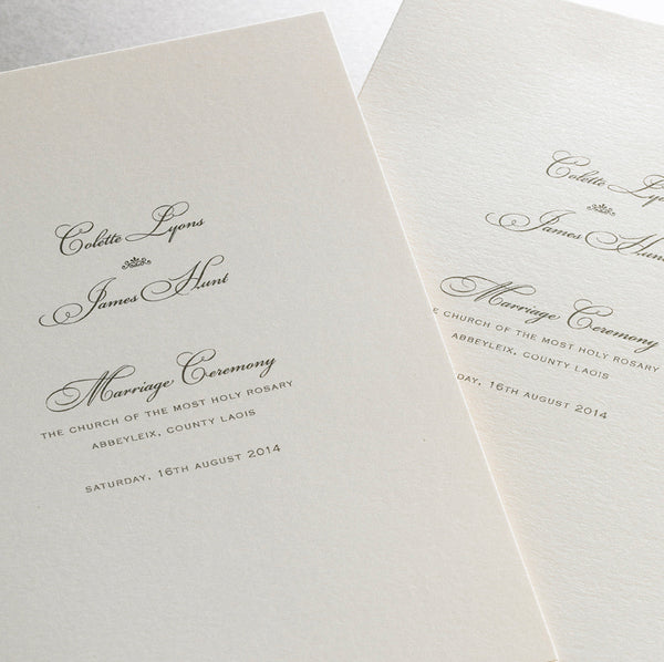 Tilly Ceremony Booklet